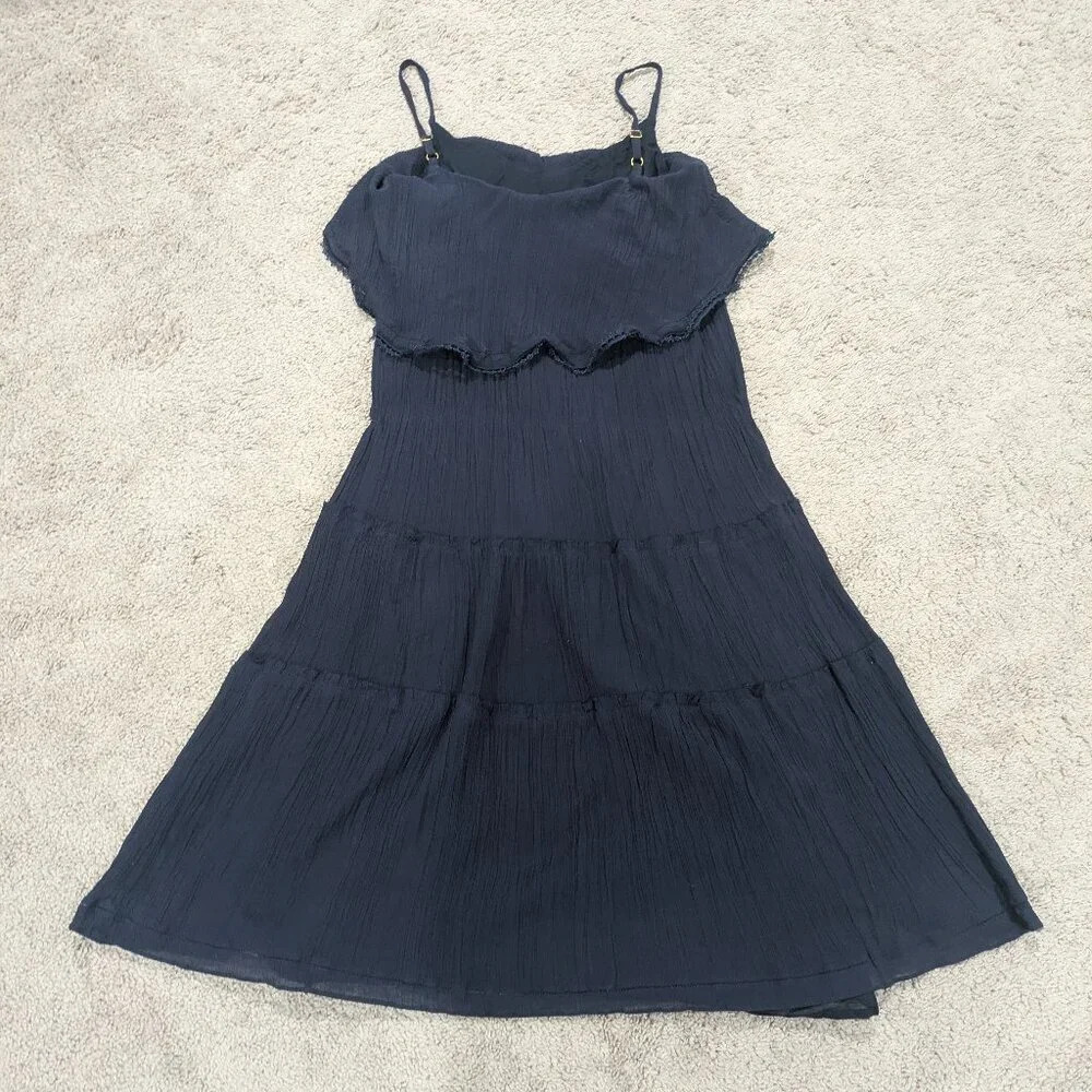 Trina Turk Women's Dress Size 4 Dark Navy Blue Tiered‎ Tank Dress - Picture 2 of 8